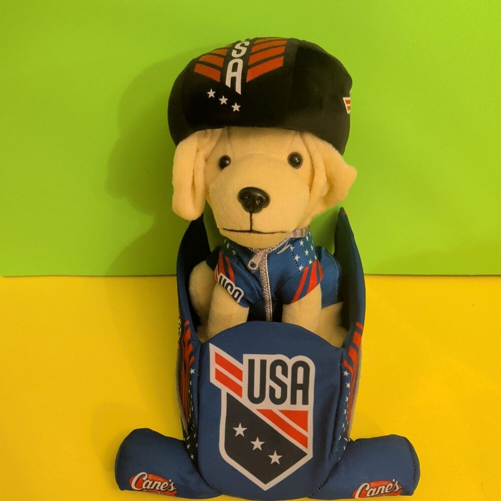 Raising Canes Limited Edition USA BOBSLED Plush Puppy